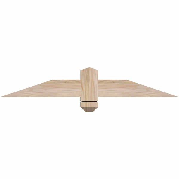Ekena Millwork Eugene Smooth Timber Gable Bracket, Douglas Fir, 36"W x 6"H x 3 1/2"D x 3 1/2"F, 4/12 Pitch GBW036X06X0404EUG00SDF - main